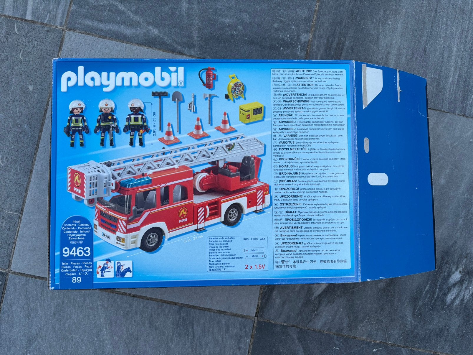Playmobil 9463: Brandweer ladderwagen. COMPLEET !, Ophalen of Verzenden, Zo goed als nieuw