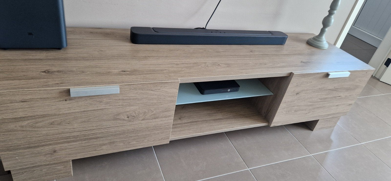 Te koop, dressoir, tafel en TV-kast, Huis en Inrichting, Kasten |Televisiemeubels, Ophalen, Glas