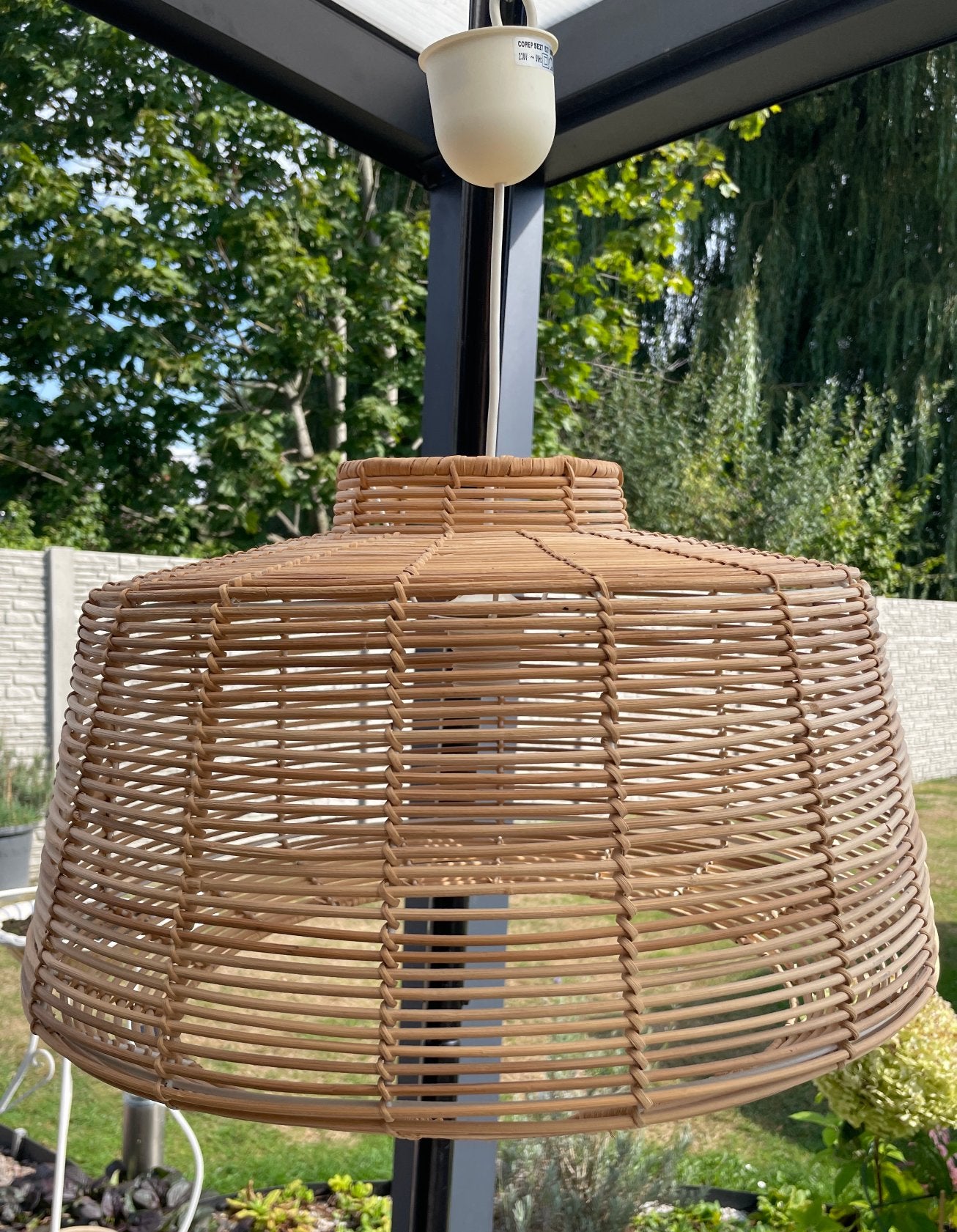 A vendre luminaire suspension en rotin, Maison & Meubles, Enlèvement, Utilisé, Suspension