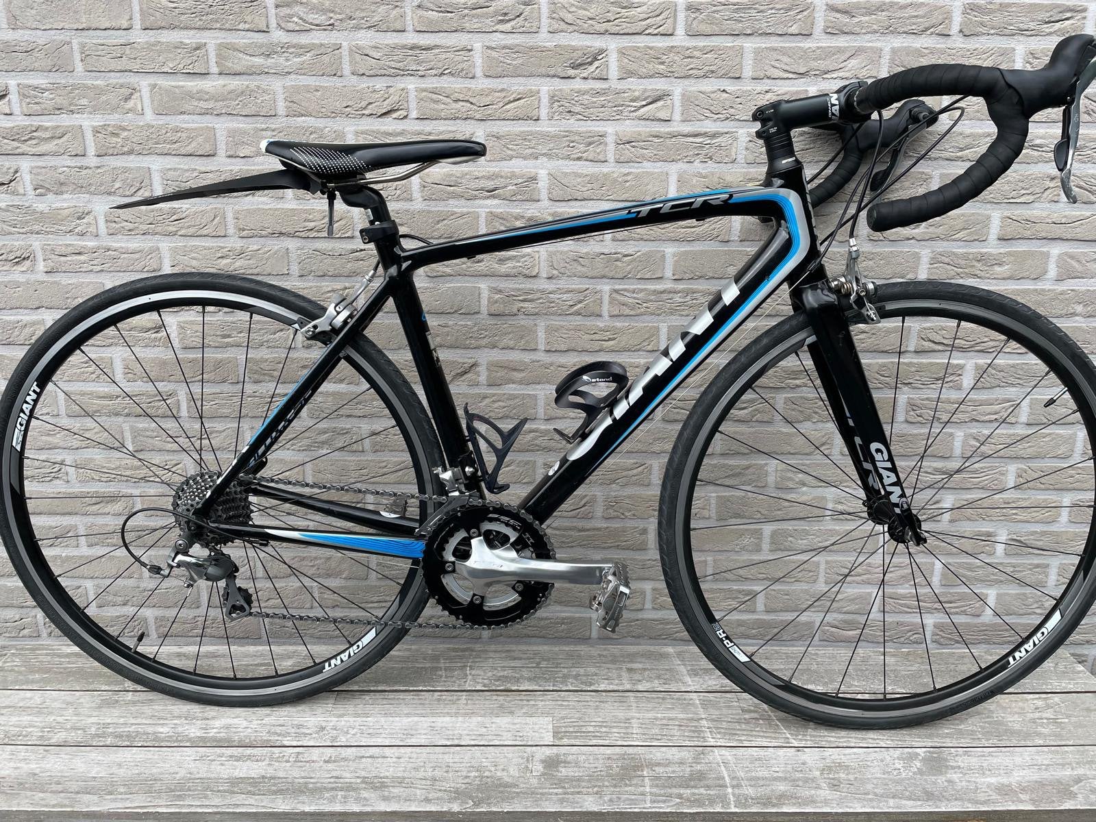 Koersfiets Giant met klikpedalen maat M, Frein sur jante, Aluminium, Giant, Enlèvement