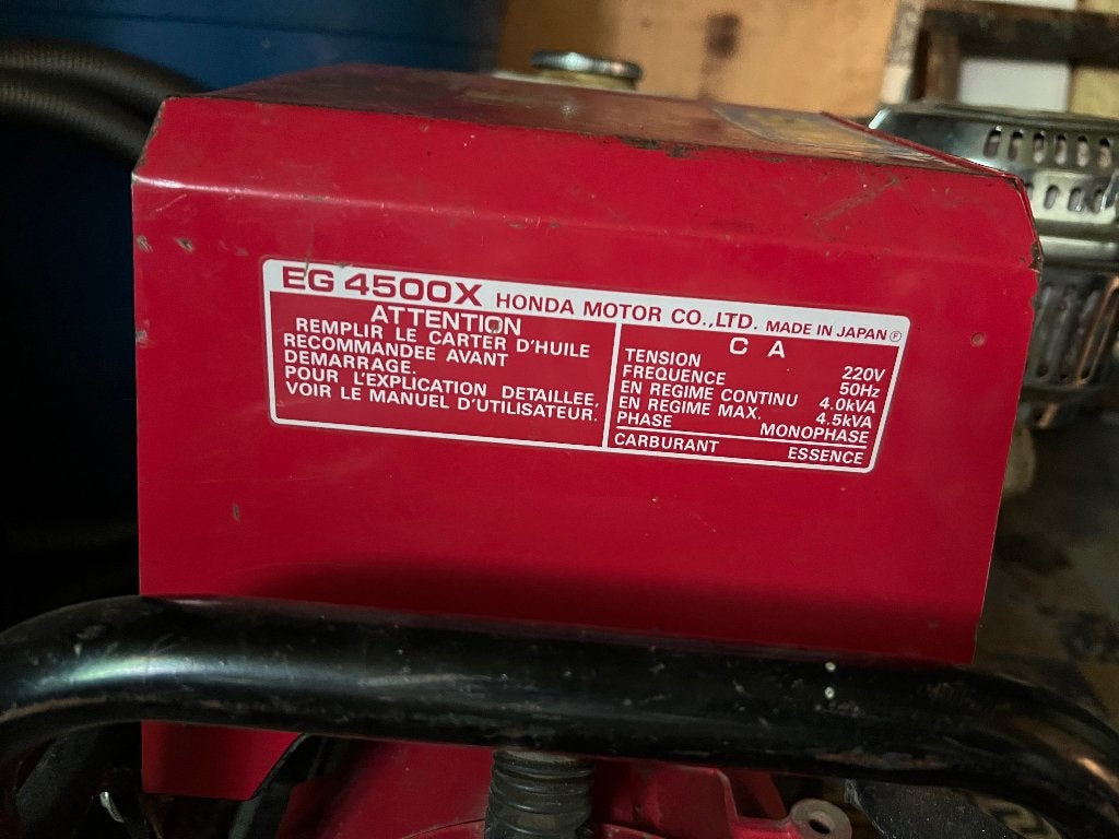 Stroomgroep honda, Doe-het-zelf en Bouw, Ophalen, Gebruikt, Minder dan 5 kVA, Benzine
