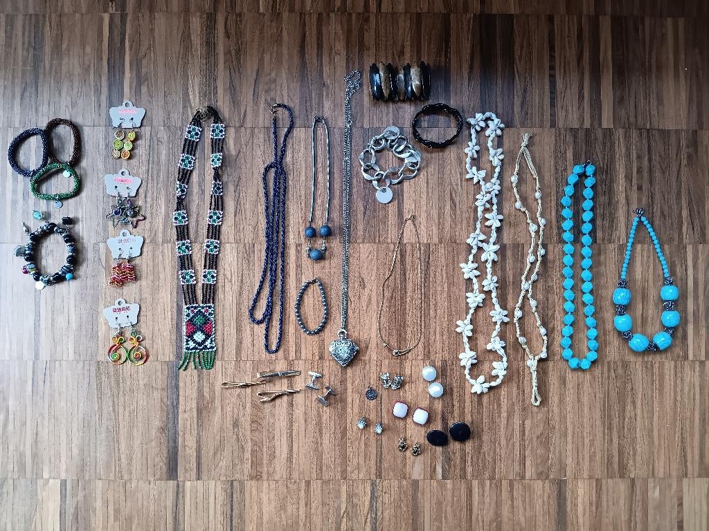 Lot juwelen in 1 koop, Handtassen en Accessoires, Kettingen, Overige materialen, Verstelbaar, Overige kleuren, Ophalen of Verzenden