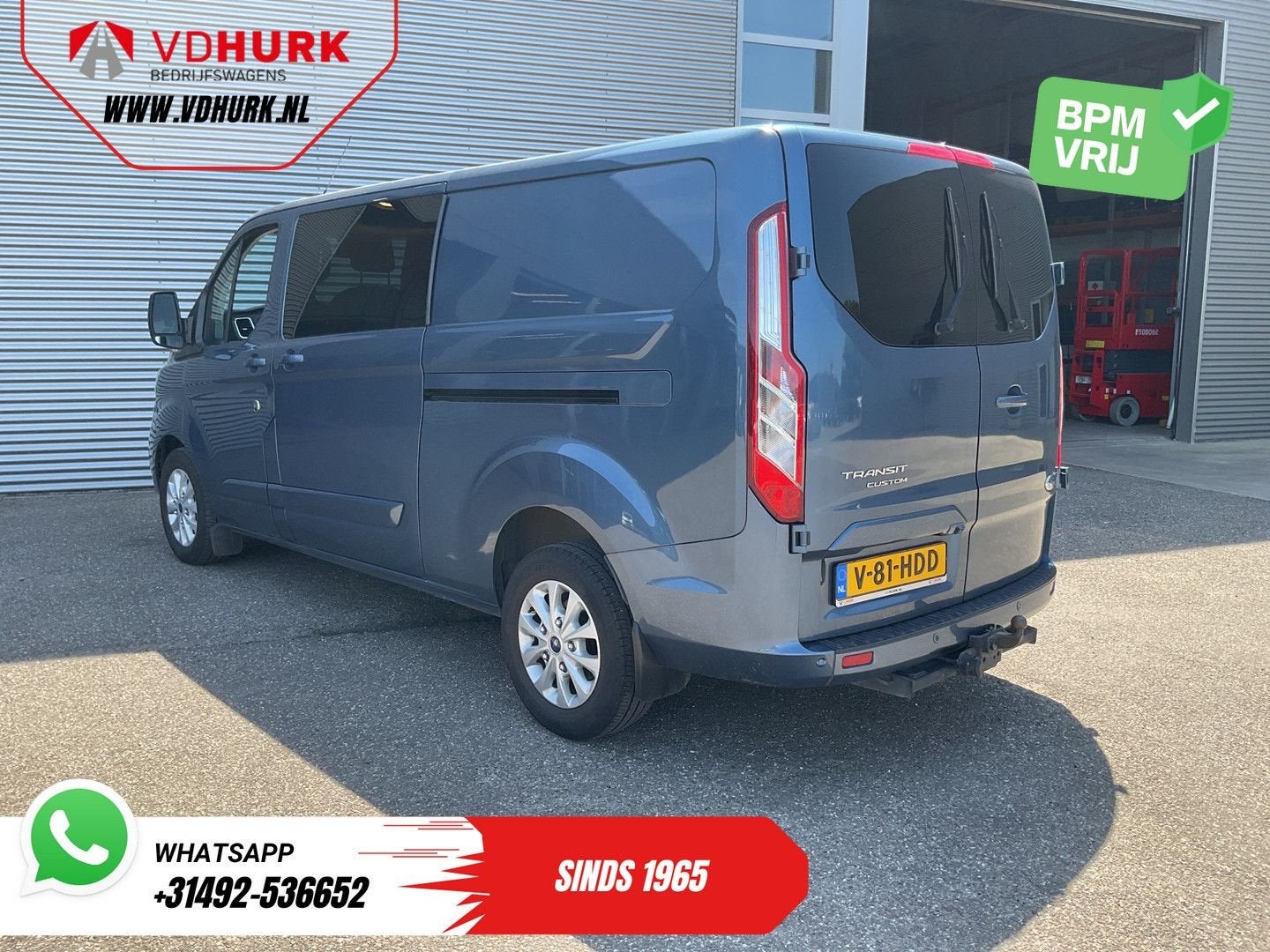 Ford Transit Custom 2.0 TDCI 170 pk Aut. L2 DC Dubbel Cabine, Auto's, Bestelwagens en Lichte vracht, Automaat, Blauw, Parkeersensor