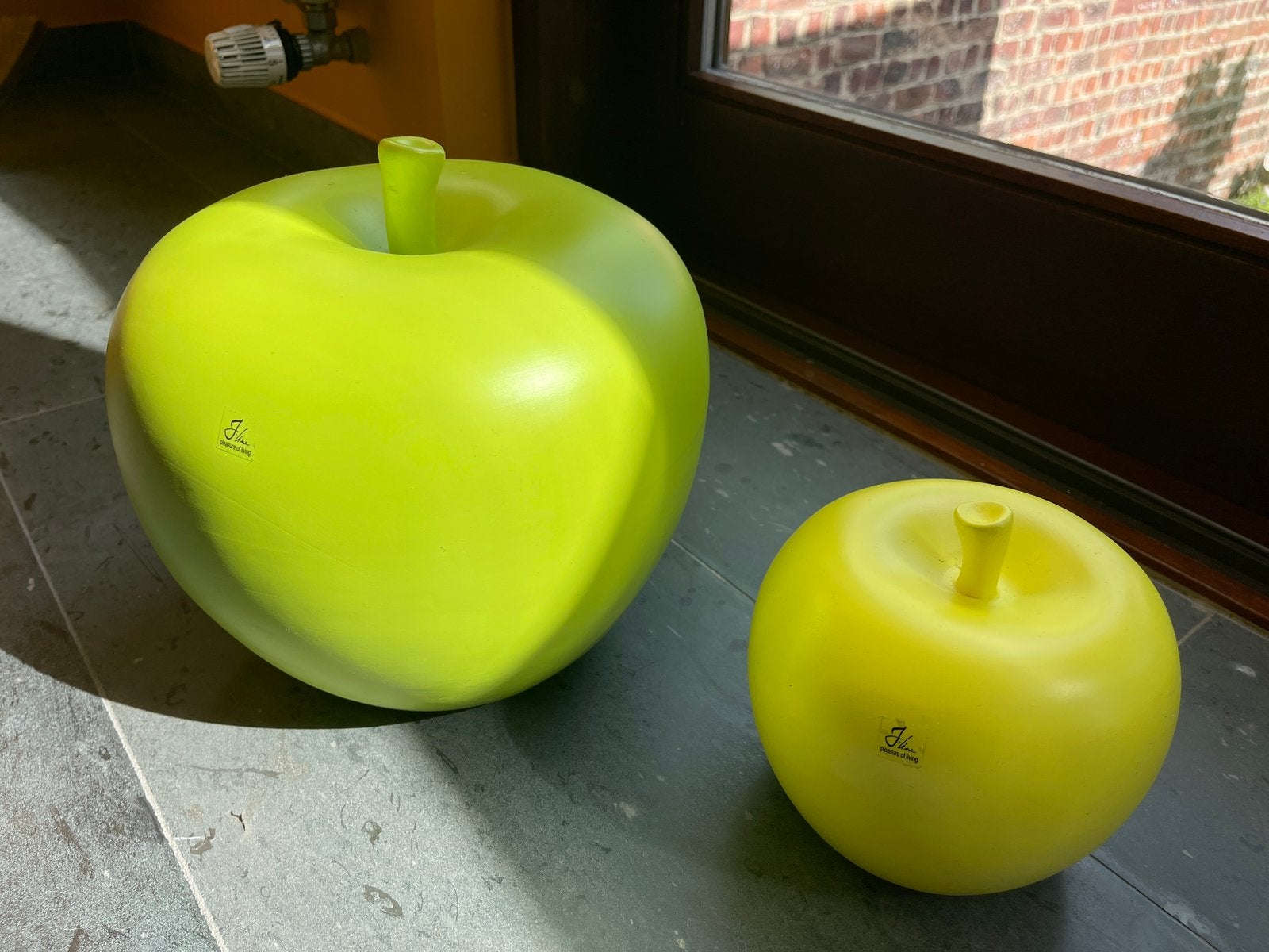 Pommes décoratives en céramique - 35 cm, Moins de 50 cm, Poterie ou Porcelaine, Comme neuf, Vert