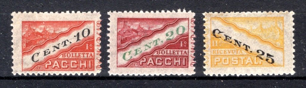 SAINT-MARIN Yt. CP17/19 MNH 1945, Envoi, Autres pays, Non oblitéré