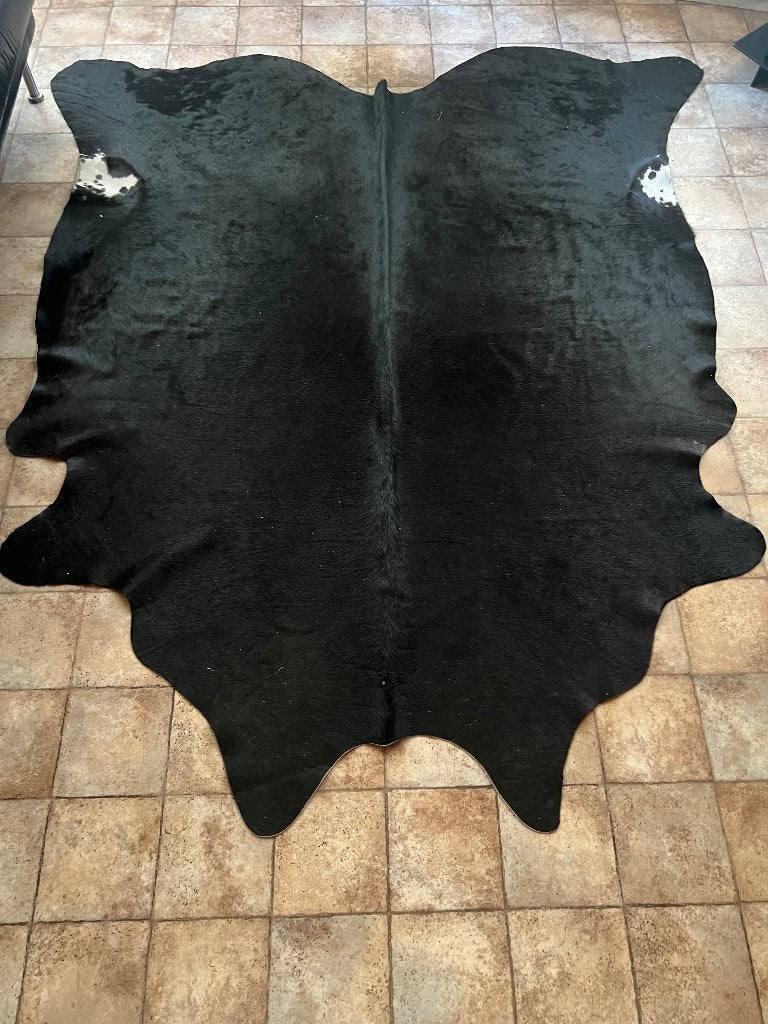 Tapis en peau de Vache, Enlèvement, Neuf, Noir, Vintage