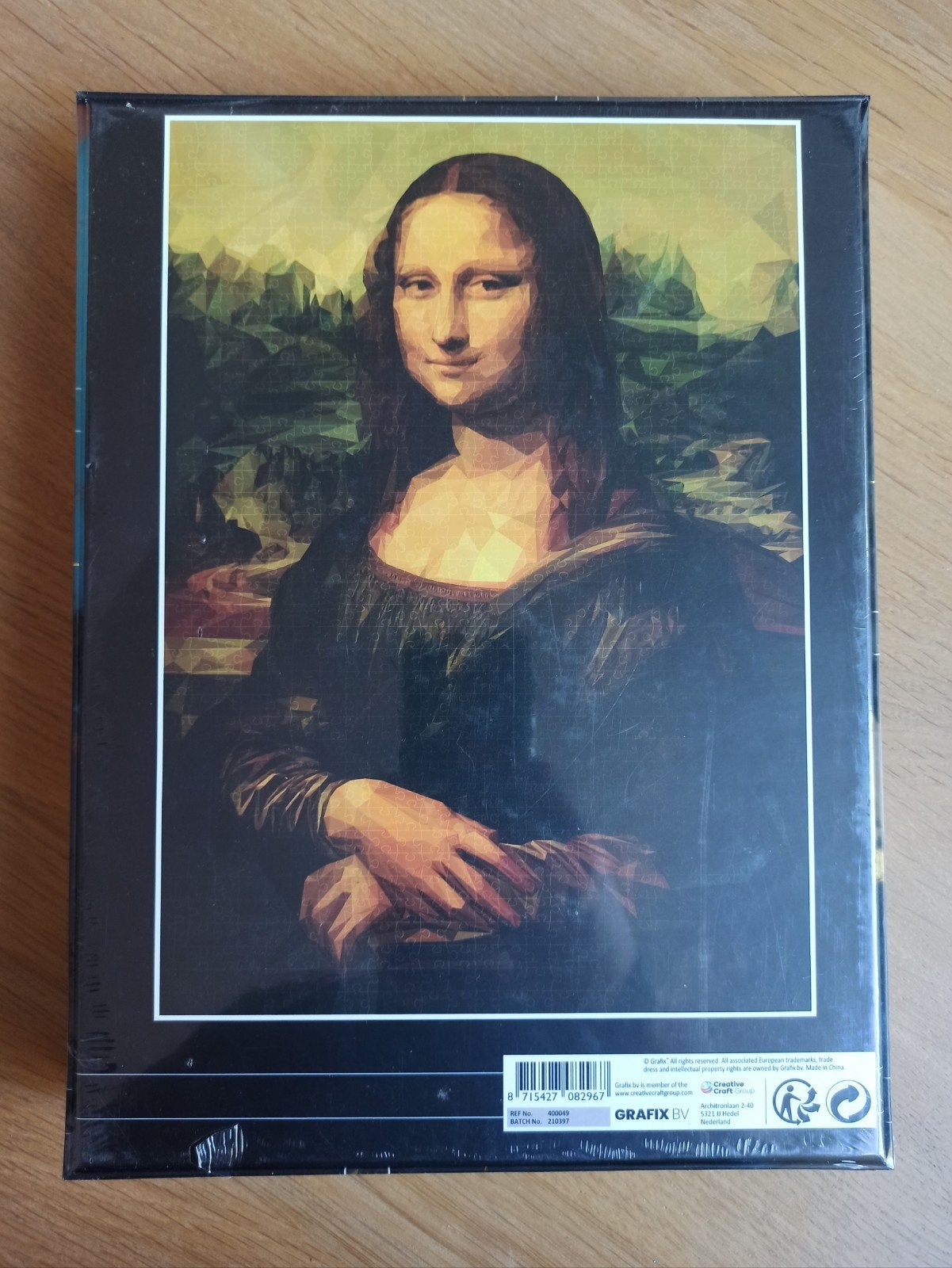 Puzzle artistique (1000 pièces) avec Mona Lisa de Leonardo D, Enlèvement ou Envoi, 500 à 1500 pièces, Neuf, Puzzle
