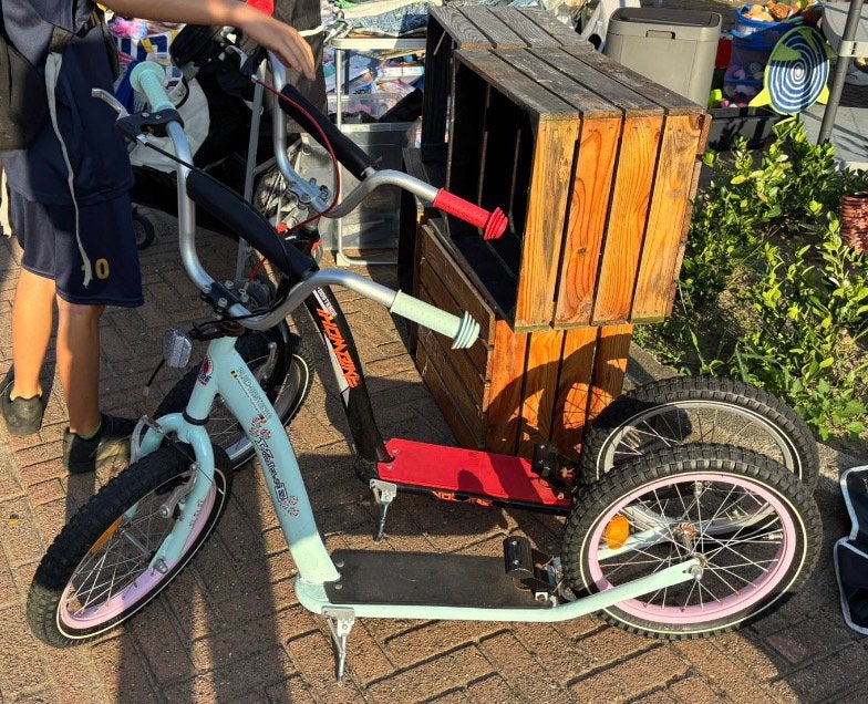 Scooters met reuzenrad, Ophalen, Gebruikt, Velgrem
