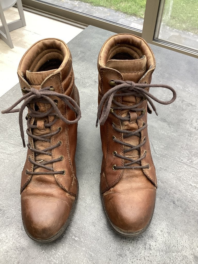 Sacha bruine leren veterlaarzen, maat 40, Kleding | Dames, Bruin, Lage of Enkellaarzen, Ophalen of Verzenden, Sacha