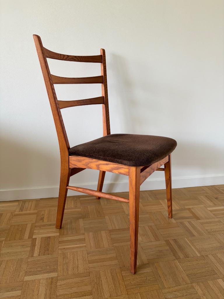 Chaise scandinave vintage, Maison & Meubles, Comme neuf, Brun, Enlèvement, Scandinave