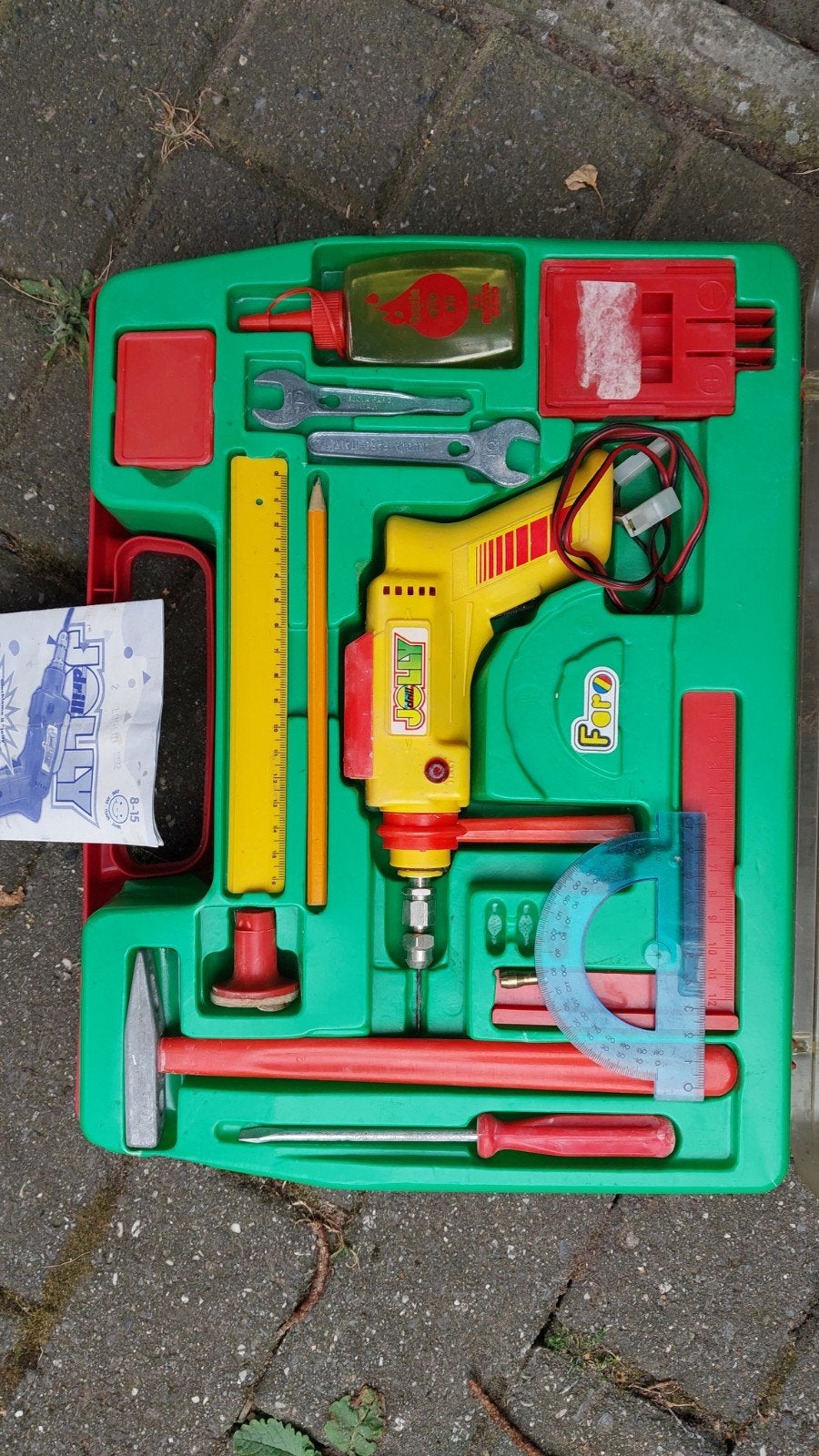 Retro 1992 kinder boormachine set., Ophalen