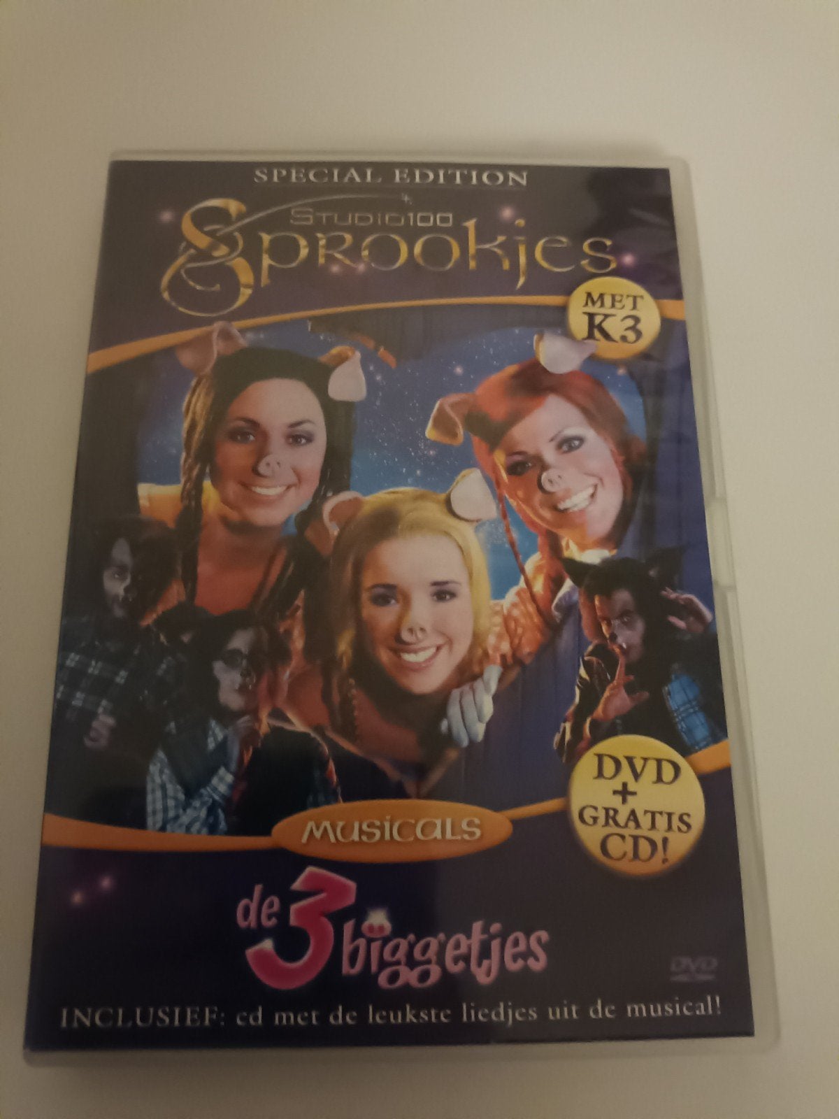 Dvd + cd k3 de 3 biggetjes, Enlèvement ou Envoi
