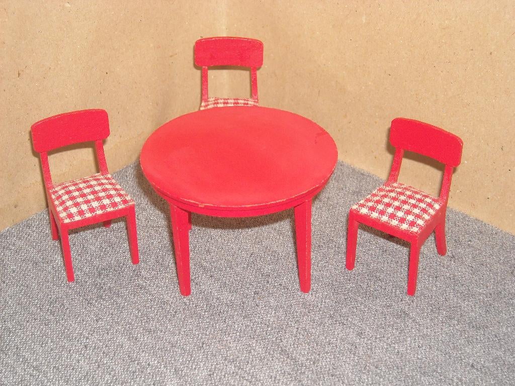 Lundby tafel en 3 stoelen, Verzamelen, Ophalen of Verzenden, Gebruikt
