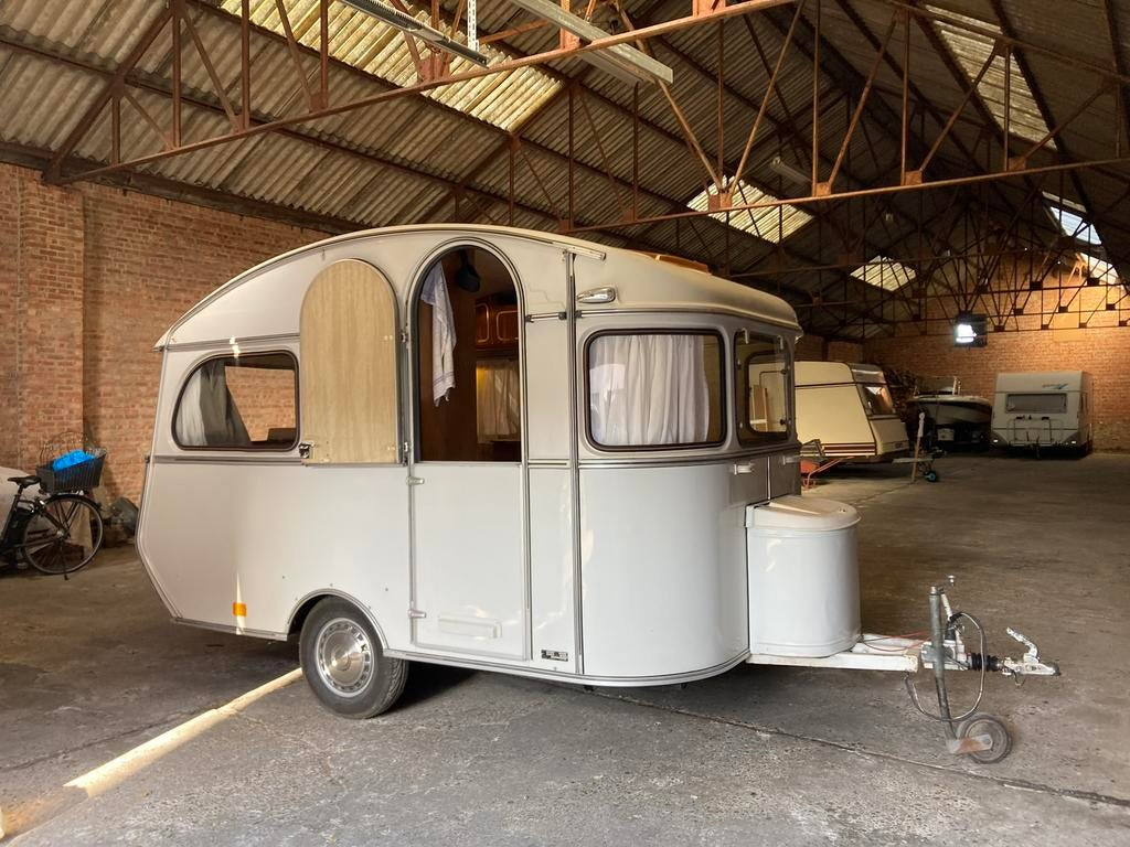 Unieke vintage caravan Constructam Condor 4 te koop!, Caravans en Kamperen, Caravans, Particulier, 500 - 750 kg, Tot en met 3