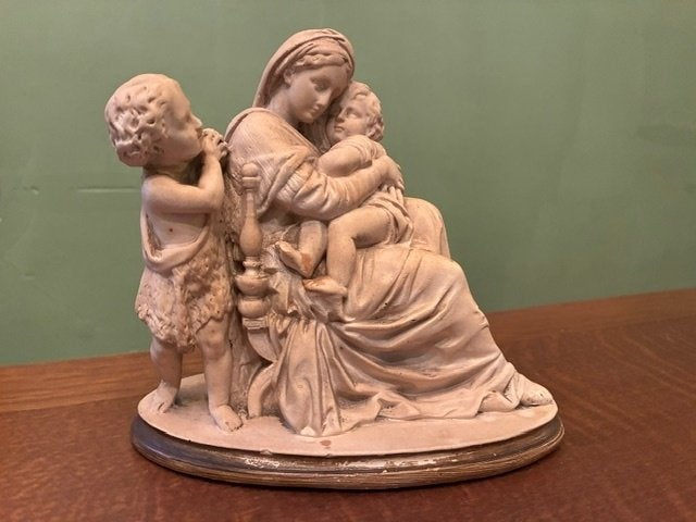 Antiek Gipsen Heiligen beeldje, Antiek en Kunst, Ophalen