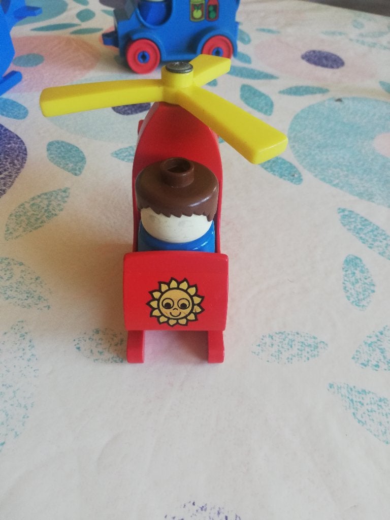 duplo rode helikopter vintage 2619, Kinderen en Baby's, Ophalen of Verzenden, Gebruikt, Duplo