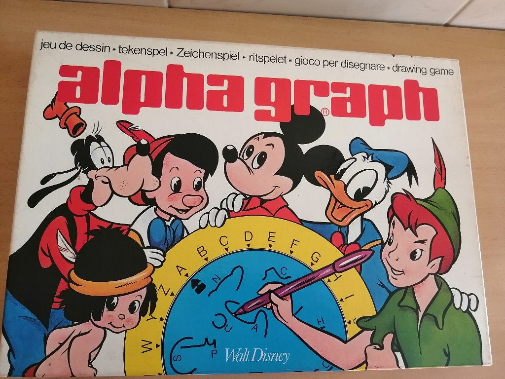 Jeu de dessin Disney vintage Alpha Graph de 1975, Enlèvement ou Envoi, Autres personnages, Autres types