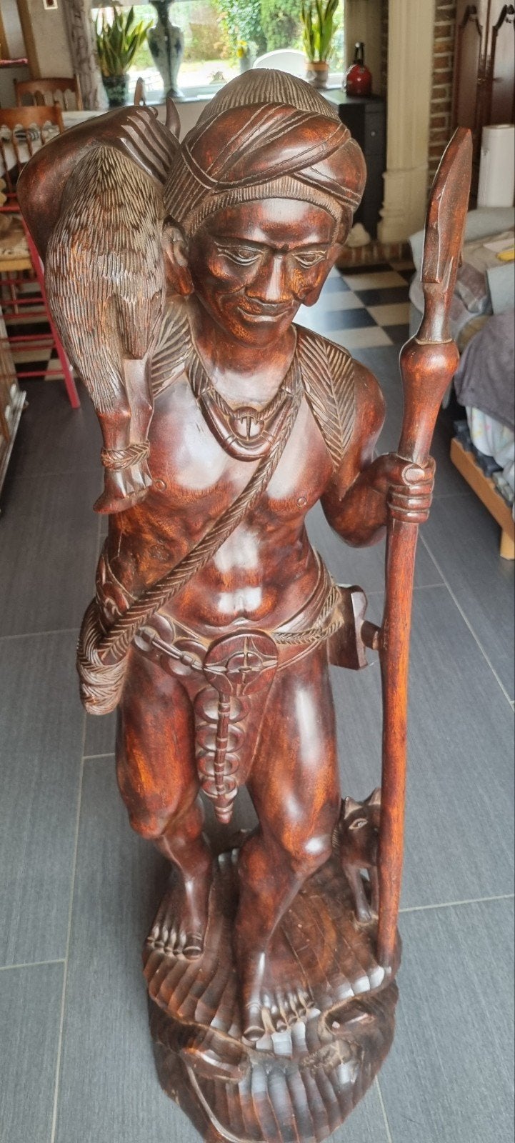 Houten standbeelden, Antiek en Kunst, Ophalen, Houtsnijwerk, Hout, Afrika