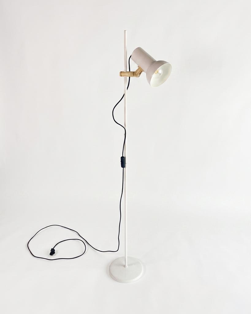 Vintage witte staanlamp, Huis en Inrichting, Ophalen, Zo goed als nieuw