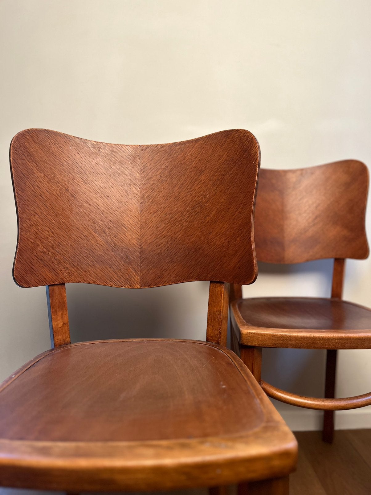 Lot de 6 chaises de bistrot vintage des années 1960, Enlèvement, Utilisé