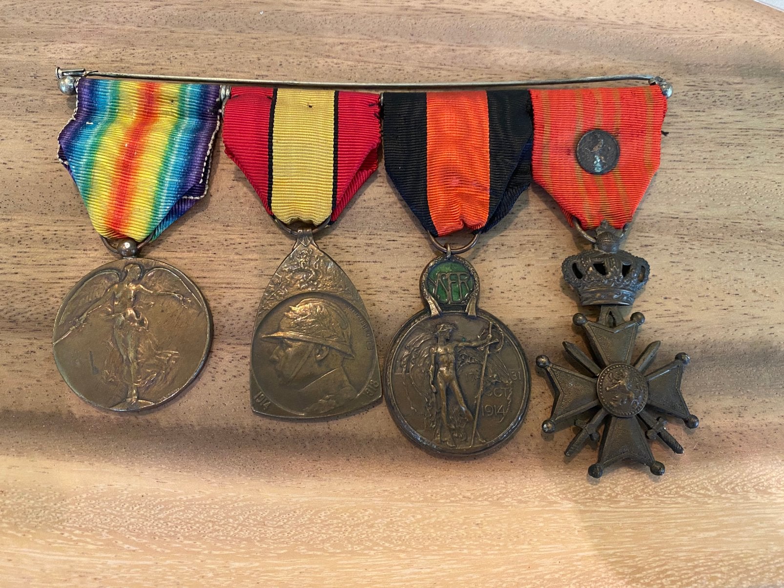 Barrette van een Belgische medaillegroep 1914-1918, Ophalen of Verzenden