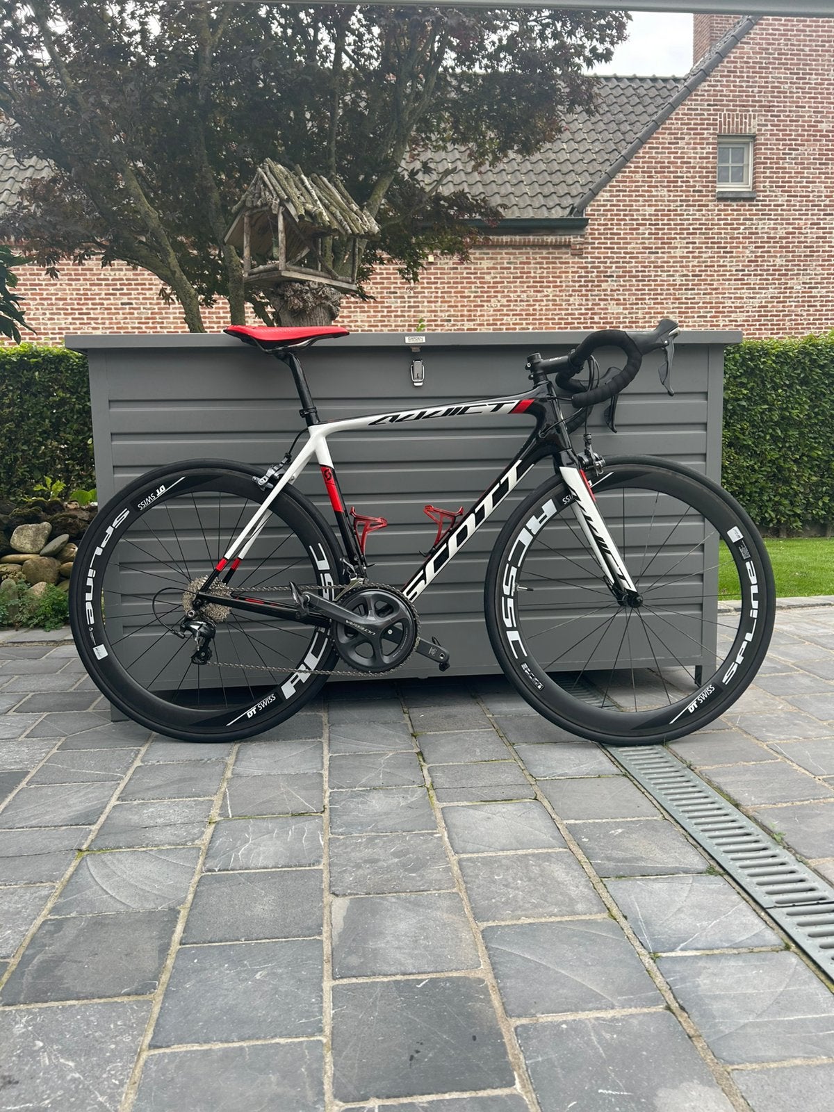 Full Carbon koersfiets Scott Addict, Enlèvement, Comme neuf, Carbone