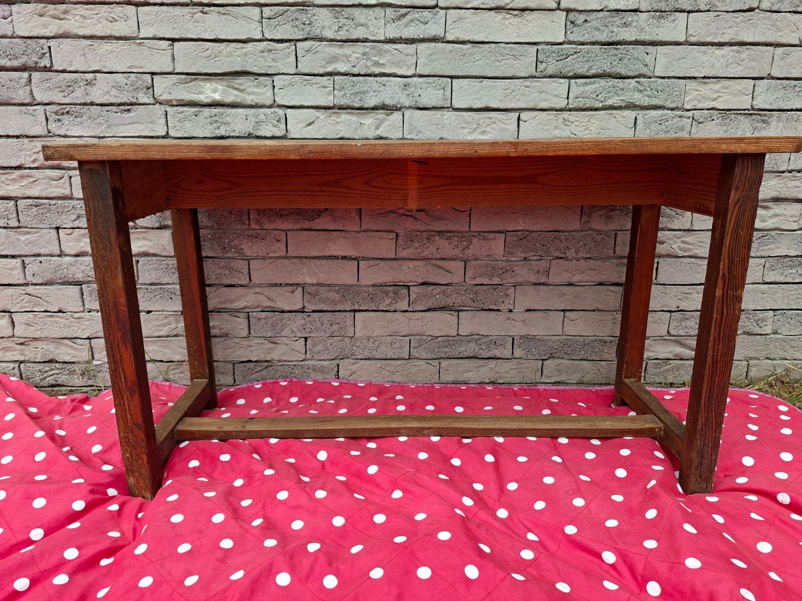 Vintage houten lessenaar, bureau voor kind, Ophalen, Gebruikt, Tafel