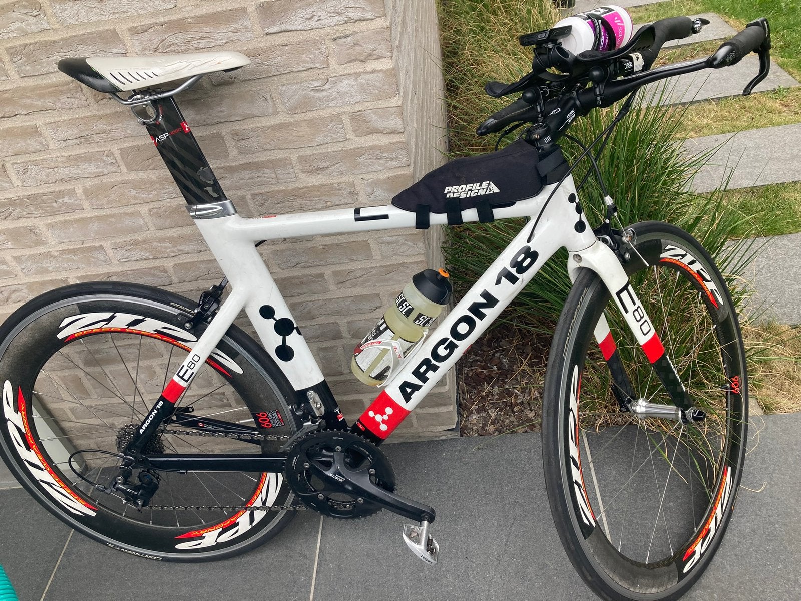 Argon e-80 tt bike incl zipp wielen, Ophalen, Gebruikt, Velgrem, Aluminium
