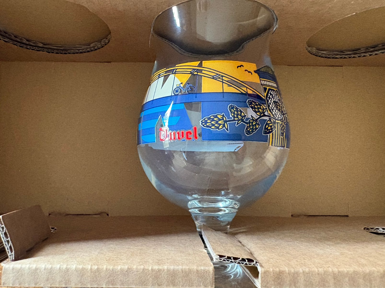 Volledige reeks US duvel glazen incl Milwaukee, Verzamelen, Ophalen, Zo goed als nieuw, Duvel