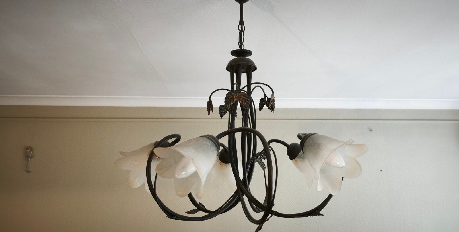 lustre de style florentin rustique chic, Autres culots, Florentin rustique, Enlèvement, Utilisé