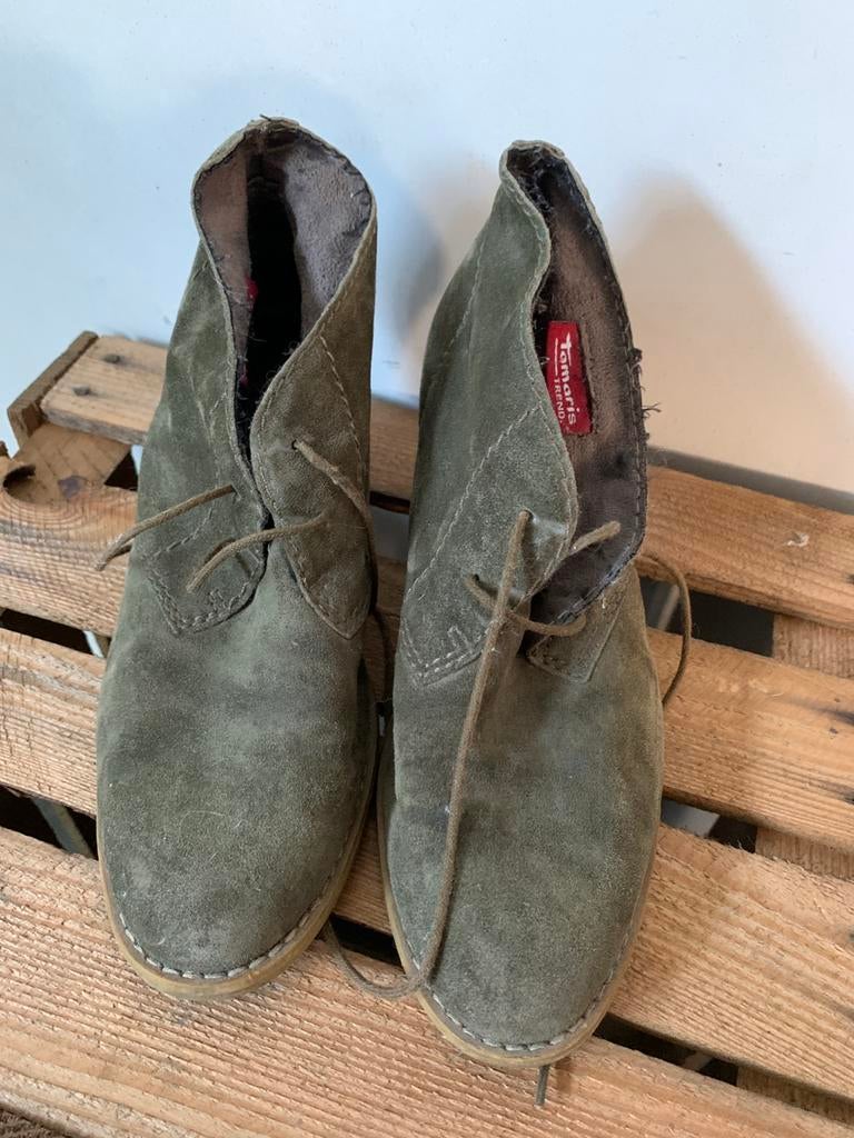 Chaussures Tamaris, Enlèvement ou Envoi, Vert, Boots et Botinnes, Porté