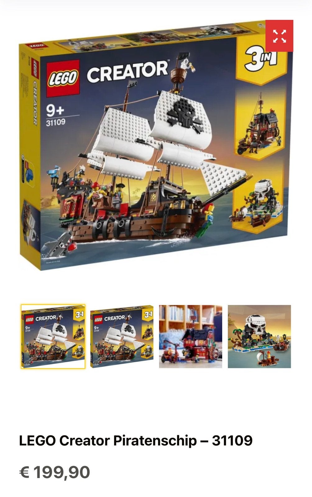 Bateau pirate LEGO CREATOR - NOUVEAU, Enfants & Bébés, Enlèvement, Comme neuf, Lego, Creator