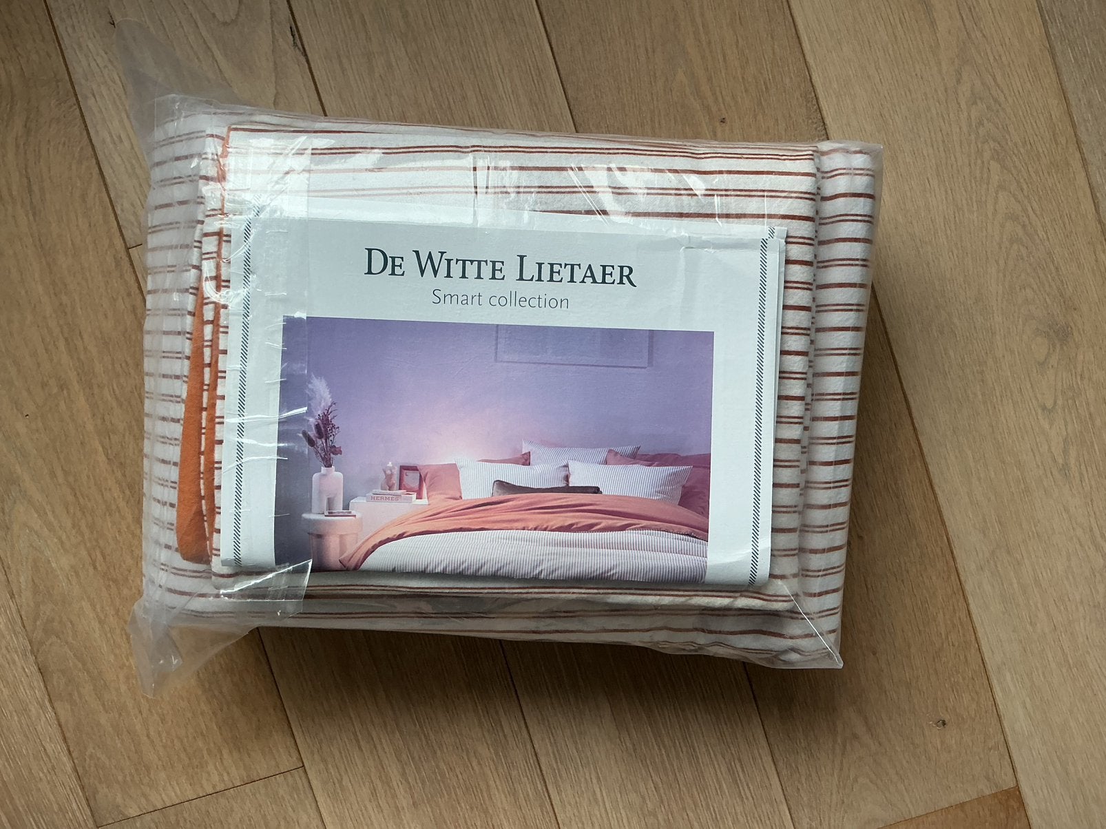De Witte Lietaer - Dekbedovertrek flanel 240x220, Inclusief kussenslopen, Dekbedovertrek, Katoen, Oranje