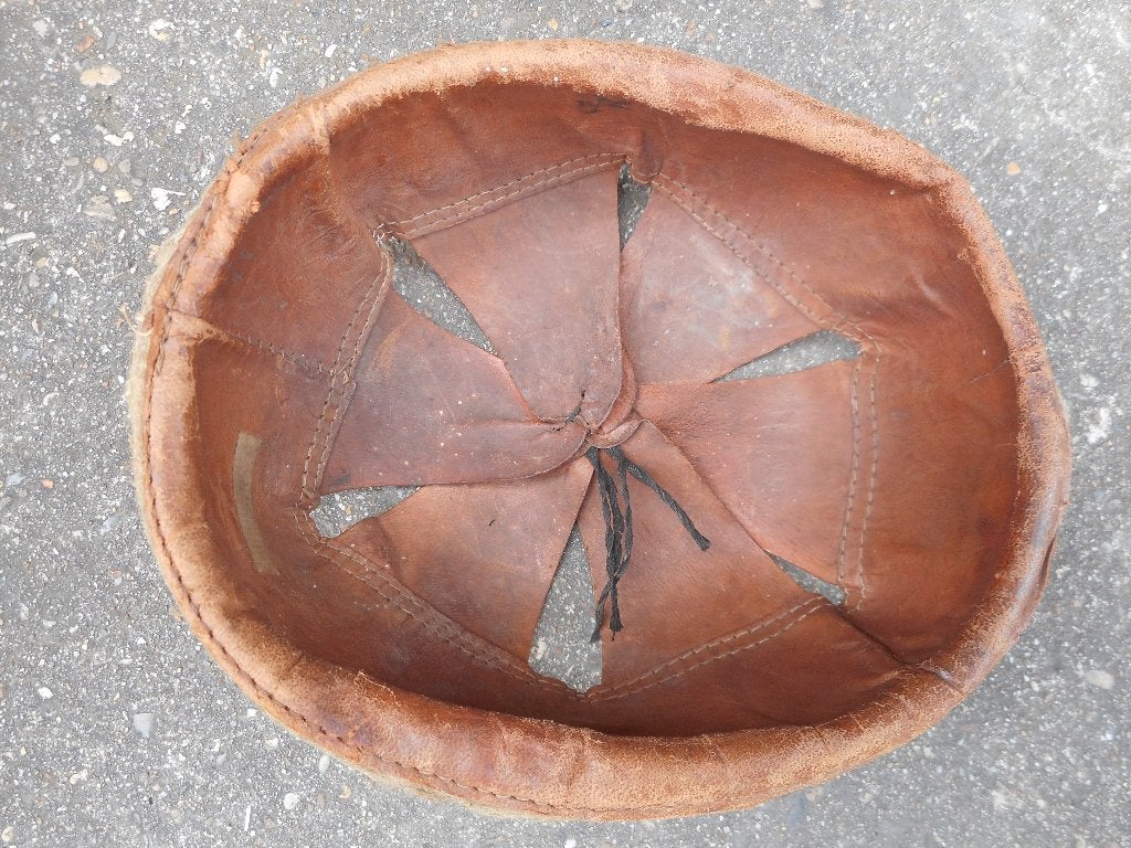 cuir fauve coiffe de casque Belge Adrian Armée Belge ABBL, Envoi