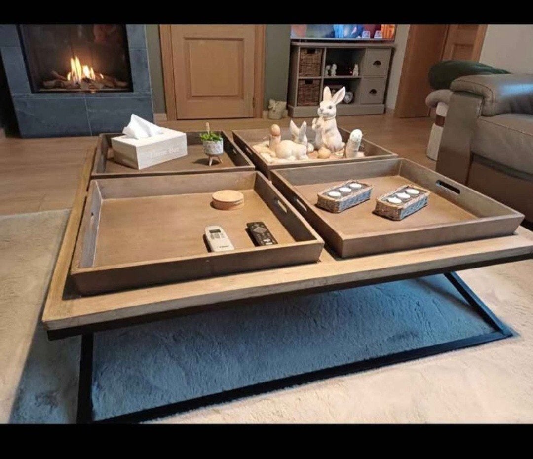 Salontafel 120 cm op 120 cm, Huis en Inrichting, Ophalen, Landelijk