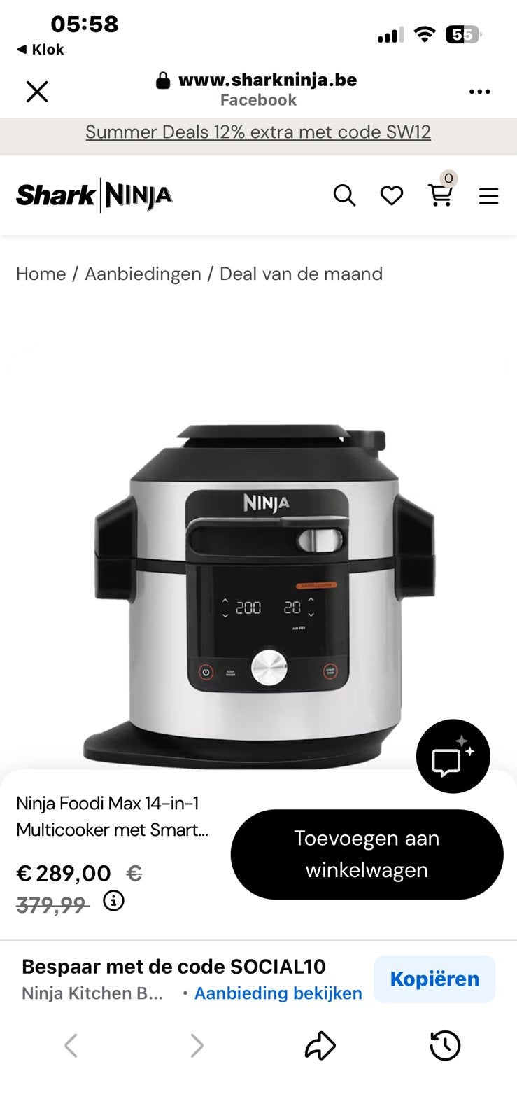 Ninja 14 in 1 multi cooker, Enlèvement, Comme neuf