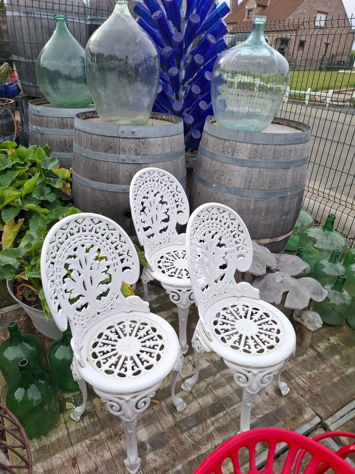 3 chaises de jardin en aluminium moulé ! Ne rouillez pas ! !, Enlèvement