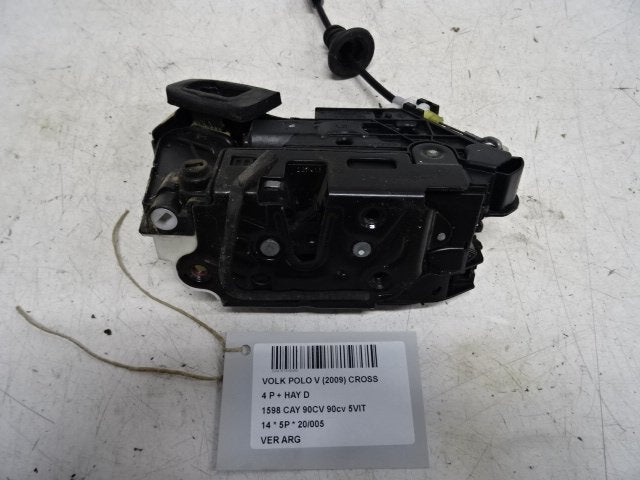 SERRURE DE PORTE ARRIÈRE GAUCHE Polo V (6R) (6R4839015), Arrière, Volkswagen, Volkswagen AG, Utilisé