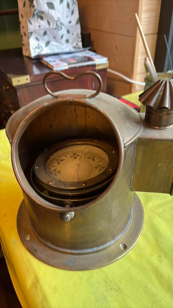 Boussole de bateau, Antiquités & Art, Enlèvement ou Envoi, Cuivre