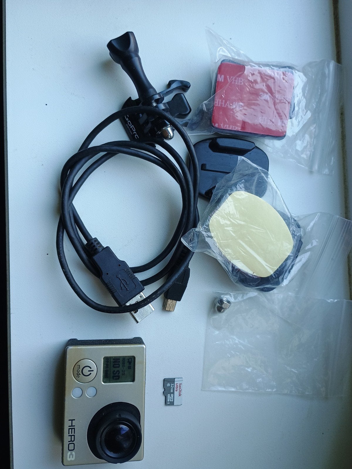 Gopro Hero 3 + Sandisk Ultra 32GB, Ophalen of Verzenden, Gebruikt, GoPro
