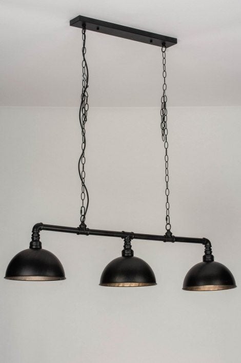 2 hanglampen industrieel, Ophalen of Verzenden, Zo goed als nieuw, Metaal, E27 (groot)