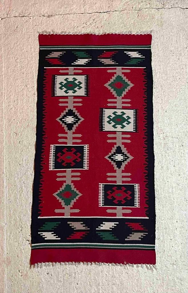 Kelim kleedje rood  138/70 cm, Verzenden, Gebruikt