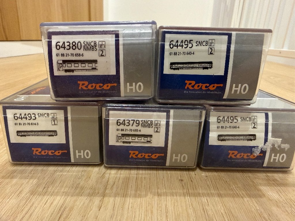 Perceel 5 Roco NMBS-wagens — H0 — 64379 tot en met 64495, Hobby en Vrije tijd, Gelijkstroom, Verzenden, Wagon, Zo goed als nieuw