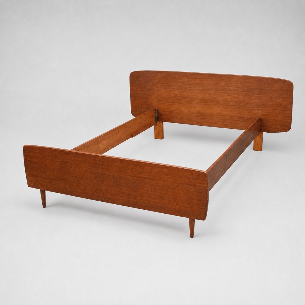 Vintage design bed bedombouw jaren '60 '70 retro, Verzenden, 200 cm