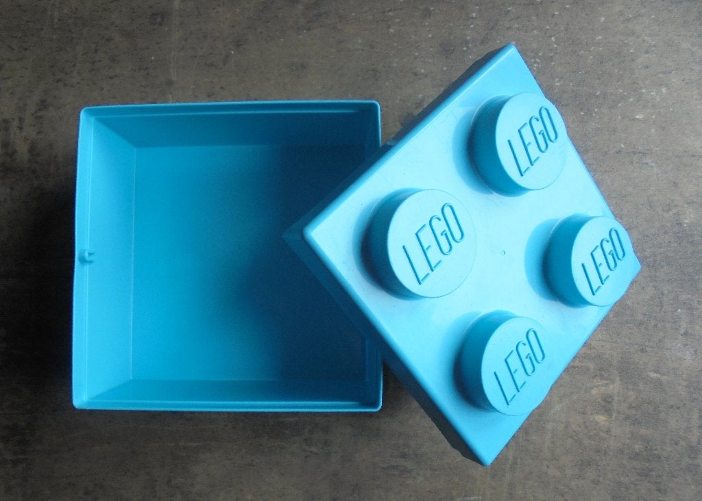 Lego Brick Lunch Box 2x2 (zie foto's) 2, Ophalen of Verzenden, Gebruikt, Lego