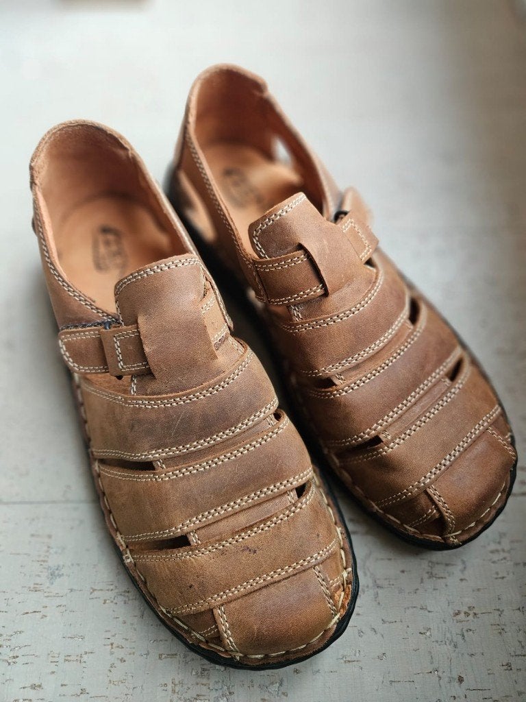 Herensandalen maat 45, Kleding | Heren, Schoenen, Sandalen, Bruin, Verzenden, Zo goed als nieuw