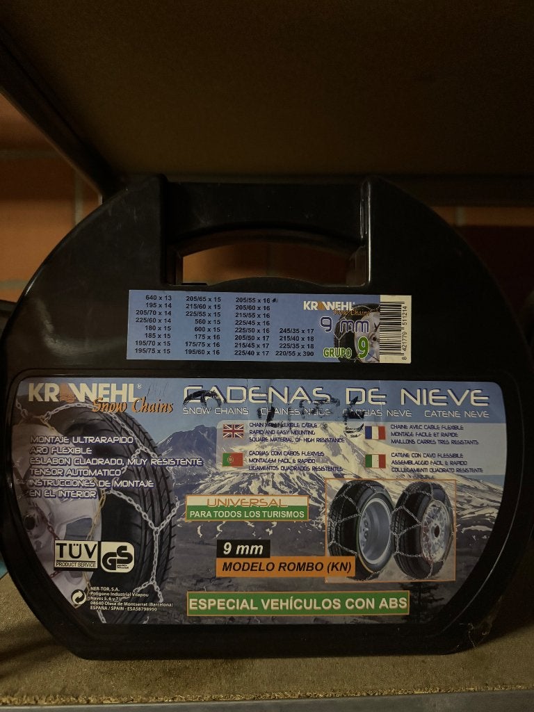 chaînes pour neige, Enlèvement, Neuf
