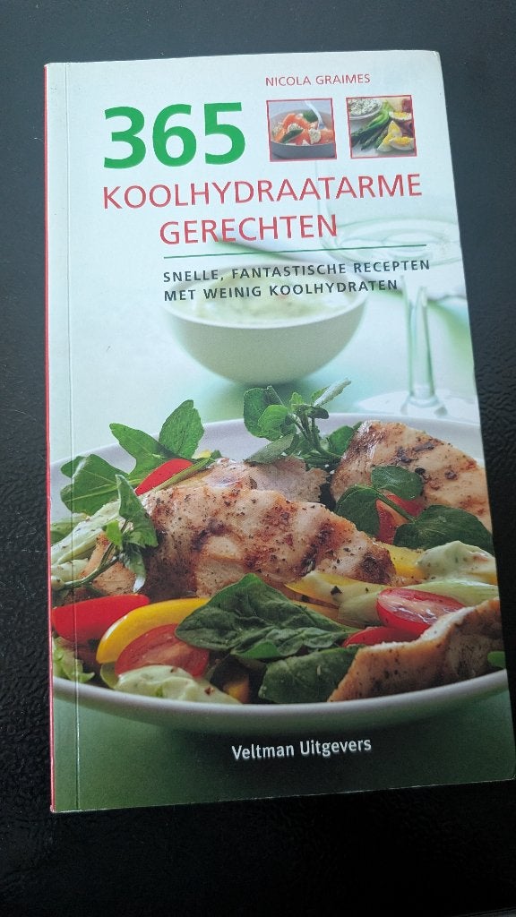 365 Koolhydraatarme Gerechten, Boeken, Hoofdgerechten, Ophalen of Verzenden, Zo goed als nieuw, Vegetarisch