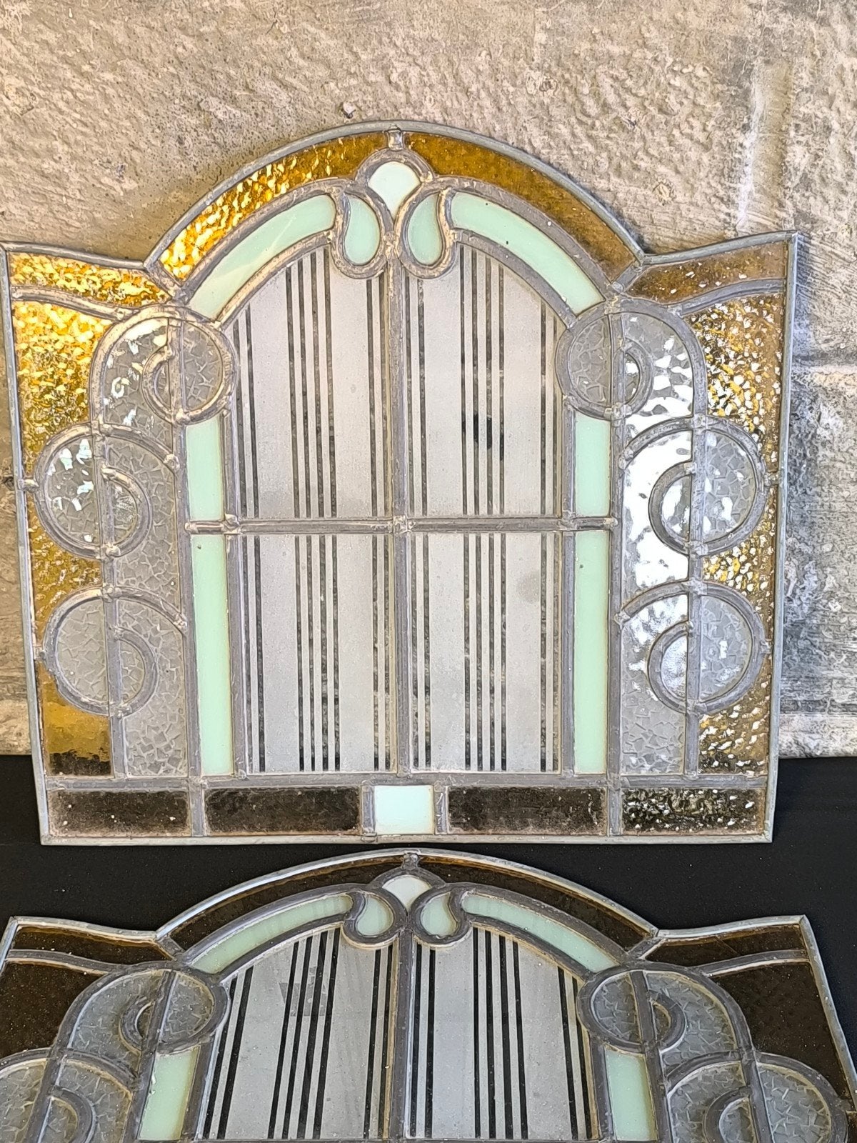 Set  originele Art‑Deco glaspanelen (ca. 1920–1940), Ophalen