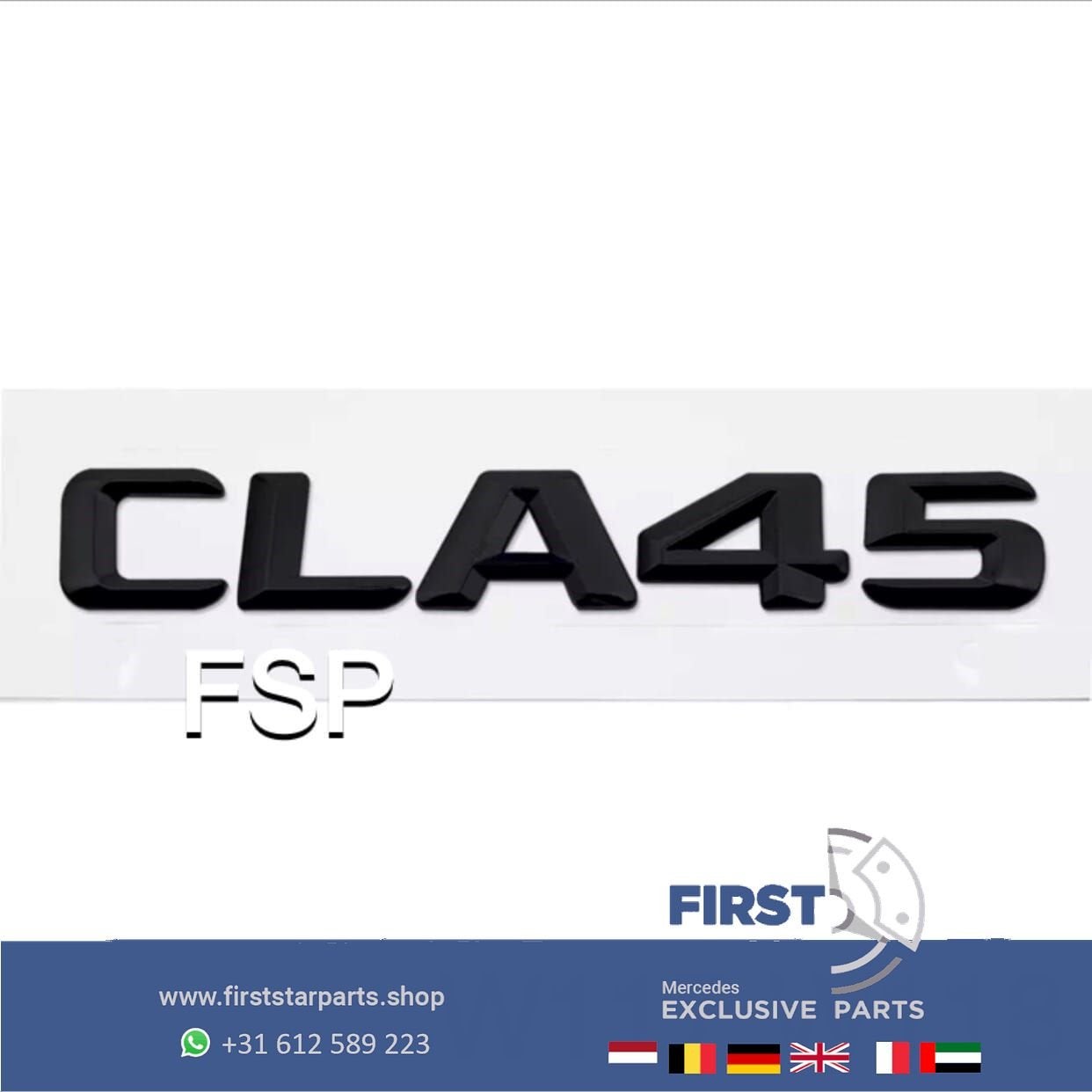 W117 W118 CLA45 LETTERS Mercedes CLA Klasse 45 AMG LOGO ZWAR, Arrière, Utilisé, -, -